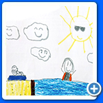 "Me Swimming at the Beach" by Magnolia E. of Cardington, OH