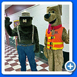 Bobber with his friend Smokey Bear
